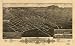 1883 bird's eye view of Helena, Montana. The capitol of Montana and county seat of Lewis and Clarke Co. Beck & Pauli, lithographers., large historic panoramic map reprint measured in inches 59x36