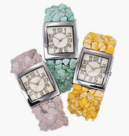 Avon Semiprecious Chip Stretch Watch Yellow (yellow jade)