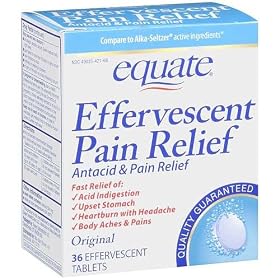 Equate - Effervescent Pain Relief Antacid, 36 Tablets, Compare to Alka-Seltzer