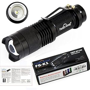 UltraFire 7w 300lm Mini Cree Led Flashlight Torch Adjustable Focus Zoom Light Lamp