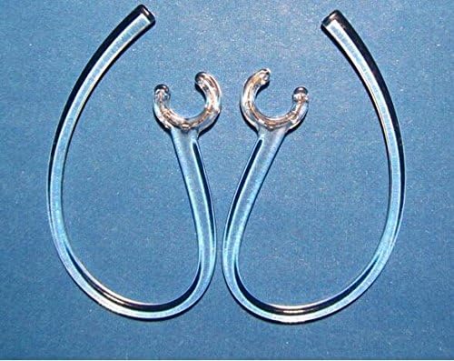 CLL 2pcs Clear Earhooks with Iron Wire for Plantronics Voyager Edge Mobile Bluetooth Wireless Headset Earloops Earclips Ear Hook Loop Clip