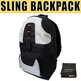 Buy Digital SLR Camera Camcorder Sling Backpack (Black Silver) For The Nikon D70,... by Digital