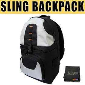 Buy Digital SLR Camera Camcorder Sling Backpack (Black Silver) For The Nikon D70,... by Digital now!
