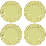 Imperio Green Stoneware Collection - Set of 4 - 11 Inch Dinner Plates by Caldo-Freddo