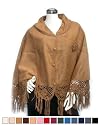 Alpaca Wool Cloak Cape with Roses