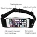 BOGZON Exercise, Running Waist Pack for 5.5 Inch Screen Cellphone - Outdoor Belt Bag - Touch Operating Directly With Transparent Film, Black