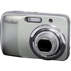 Rollei Compactline 424 Digitalkamera (14 Megapixel, 4-fach opt. Zoom, 6,9 cm (2,7 Zoll) TFT-Display, 720p HD-Video-Funktion) inkl. AA Batterien silber