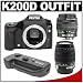 Pentax K200D Digital SLR Camera Body with Pentax SMC DA 18-55mm f/3.5-5.6 AL II + Pentax SMC DA 50-200mm f/4-5.6 ED Zoom Lens + Pentax D-BG3 Battery Grip