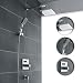 Single Handle Wall Mount Shower Faucet with 10 Inch Showerhead and Side Bar Hand Shower, Chrome