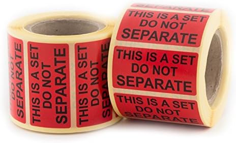 "This Is a Set Do Not Separate" Stickers 1" X 2" Use with FBA - 500 Labels Per Roll (5 Rolls / 2500 Labels)