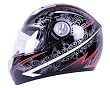 Fiber Glass Black Full Face Motorcycle Helmet DOT (Small)