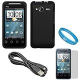 Black Durable Protective Rubberized 2 Piece Crystal Hard Case Cover for Spr ....