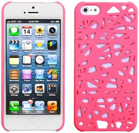 Minnesota Computers iPhone 5 Snap on Birds Nest Case Cover Works with iPhone 5 / 5S - (Hot Pink)