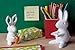 Unbekannt Desk Bunny QL10115-BK Desk Set with Scissors and Paper Clip Holder Plastic Black Orange