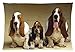 Dogs Three 3 Basset Hound Puppy Animals Style Pillowcase Cover 20x30 (one side) Cotton Pillow Case