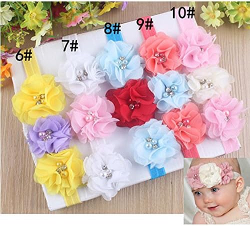 Baby Girl Fashion Fabric Elastic Headband Hairband Headband Queen (Blue-red #8)