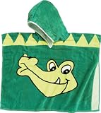 Playshoes 4010952309898 Frottee-Poncho / Badeponcho Krokodil in Gr&ouml;&szlig;e L <4 Jahre
