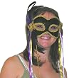 Mardi Gras Feather Couples Mask Adult