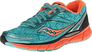 Saucony Women's Breakthru Running Shoe,Blue/Vizi Orange,8 M US