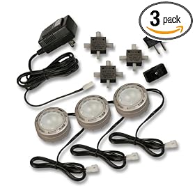 Westek 2XP30KC 0-Watt Xenon Accent Light Kit, 3 Pack, Nickel by AmerTac