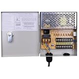 VideoSecu Key Lock 9 Output 12 V DC CCTV Distributed Power Supply Box for Security Camera A67