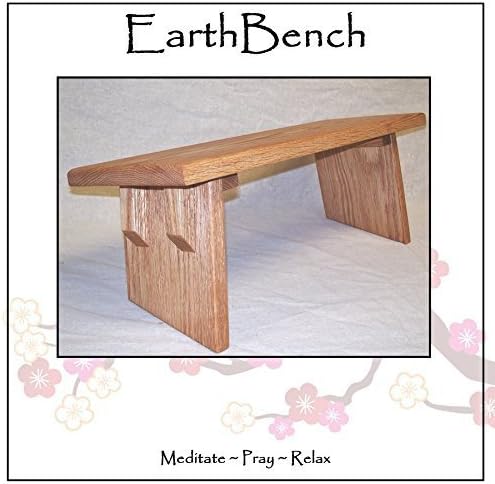Meditation Bench ~ Seiza Kneeling Stool ~ RED OAK by EarthBench (Regular Size) by EarthBench