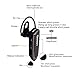 GSWORDY Ultralight Wireless and Handsfree Bluetooth Headset, 24 Hours Talk Time, 22 Hours Music Play Time (Black)