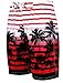 PGXT Men's Colorful Stripe Coconut Tree Beach Shorts Swim Trunks