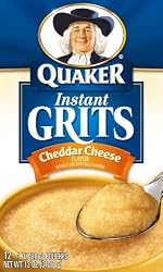 Quaker Instant Grits Real Cheddar Cheese, 12-Count Boxes (Pack of 12)