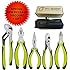 Pliers Set - 5 Pc. Plier Kit - FREE Handy Tool Roll Organizer - Slip Joint, Diagonal Cutting, Long Nose, Lineman & Groove Joint - Confort, BiMaterial, Anti-Slip Grips - Lifetime Money Back & Warranty