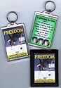 Narcotics Anonymous FREEDOM 3-D SYMBOL and JFT Meditation Book Quote March 11 LIGHTENING THE LOAD Key Chains and Compact Mirror Gift Set