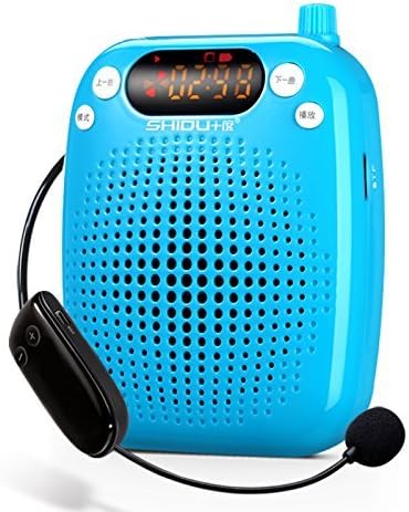 california sugar Portable Bluetooth Prompts Speaker Amplifier with Utility microphone for meeting, gym coaching, outdoor music player, class room teaching etc. Blue