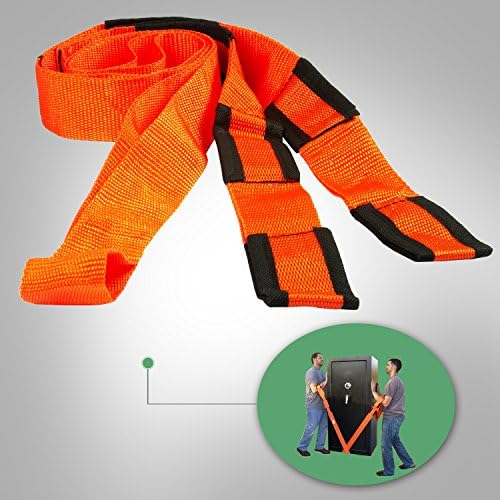 Moving and Lifting Straps from GTGlobal , Move Rope Belt for Lifting Furniture, Tv, Beds, Wardrobe, Heavy, Bulky Items ,OSHA Approved / Ergonomically Designed, Use Your Arms Like a Forklift Now!(8 Ft, Orange)
