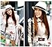 Bigood Women Fedora Trilby Beach Sun Pp Braid Straw Panama Hat (White Off)