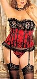 Shirley of Hollywood Women's Velvet Plus-Size Corset, Red, 44 Shirley of Hollywood Women's Velvet Plus-Size Corset, Red, 44