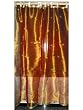 Sari Curtains 2 Organza Copper Base Embroidered Drapes Panel