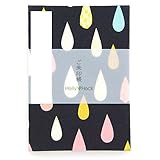 御朱印帳(納経帳)　しずく(ブラック)　蛇腹タイプ