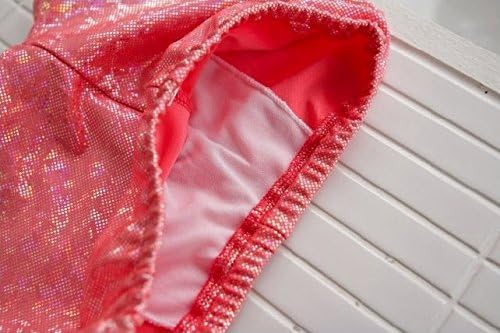 Lovely Pink Blue Little Girls Mermaid Swimsuit Bikini Swimwear 3pcs Set (Watermelon Red, 110(3T-4T))