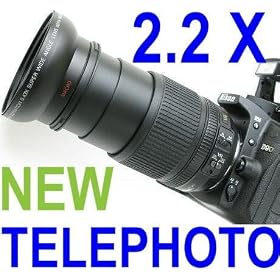 67mm 2.2X HD Telephoto Lens ~Including Bag!~ for Nikon D90 D80 D70 D70s + ANY Lens with 67MM FILTER THREAD!!