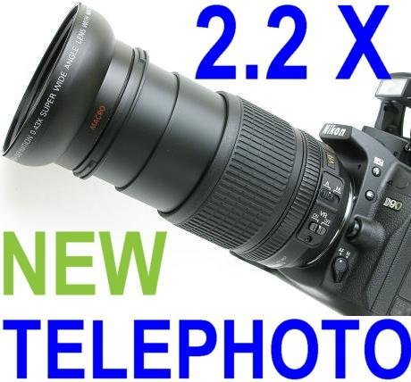 NEEWER® 67mm 2.2X HD Telephoto Lens ~Including Bag!~ for Nikon D90 D80 D70 D70s + ANY Lens with 67MM FILTER THREAD!!
