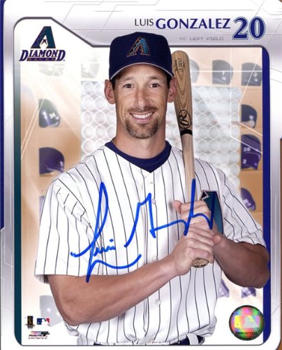 Luis Gonzalez Autographed/Hand Signed Posing 8x10 Photo