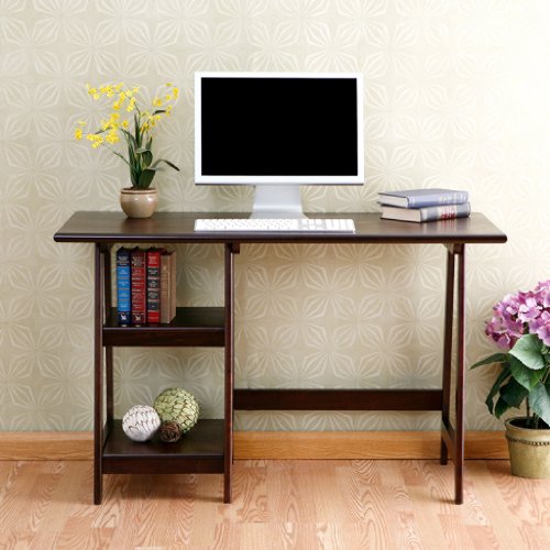 Southern Enterprises Braxton Wood Laptop Desk in Espresso