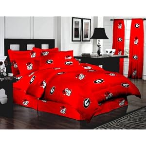 GEORGIA Bulldogs Bed in a Bag - Cal King- 8 Pc Set