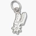 San Antonio Spurs 3/8" Logo Charm - Sterling Silver Jewelry