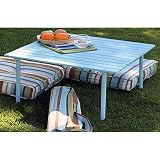 Table In A Bag Low Wood Table (Tuvalu Blue) (27X27X16)