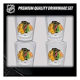 Chicago Blackhawks 4 Piece Shot Glass Set Size One Size