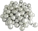 Club Pack of 60 Silver Shatterproof Christmas Ball Ornaments 2.5