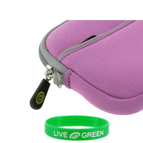 rooCASE Neoprene Sleeve (Lilac Pink) Case for LaCie Rikiki Hi-Speed USB 2.0 250 GB Mobile Hard Drive 301907