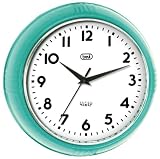 Trevi 3314 Original Sixty Retro Wall Clock Turquoise Blue