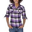 Mossimo Supply Co. Juniors Boyfriend Flannel Top - Purple Buffalo